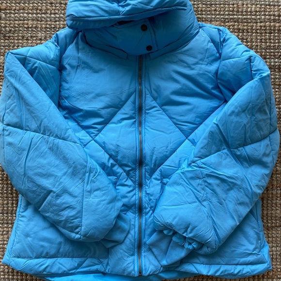 NEW Free People Emmy Swing Puffer Jacket In Capri Blue - Picture 6 of 12